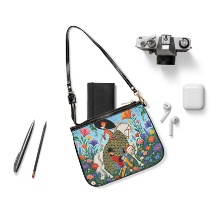 🐎🌸 The Enchanted Garden Riders Small Shoulder Bag – Art Deco Equestrian Whimsy