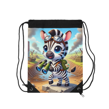 The Zebra Lookout Drawstring Bag – Adventure, Curiosity & Explorer Spirit