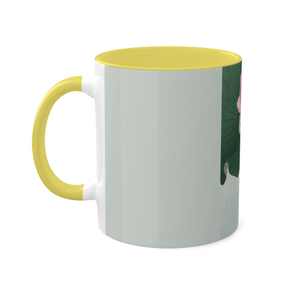 Blooming Lotus Flowers by Ohara Koson Colorful Mugs, 11oz