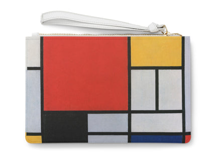 Composition with Red, Yellow, Blue, and Black Clutch Bag