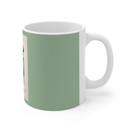 Illustrations of Japanese Toys Pl.020 by Kawasaki Kyosen Ceramic Mug 11oz