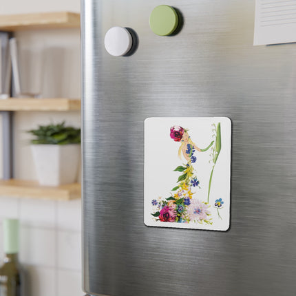 Blooming Splendor: A Floral Transformation Die-Cut Magnets(5 Sizes)