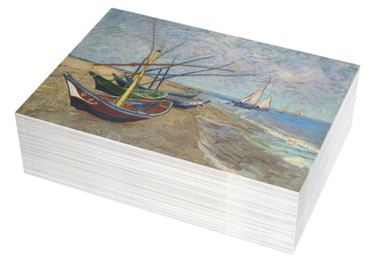 Fishing Boats by Vincent Van Gogh Postcards (envelopes included) - Bundles of 10, 30, 50 Pieces