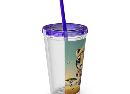 Swift Cheetah Sunsplash Tumbler with Straw, 16oz