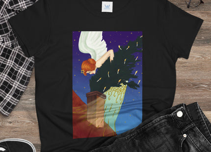 The Christmas Angel Women's Midweight Cotton Tee