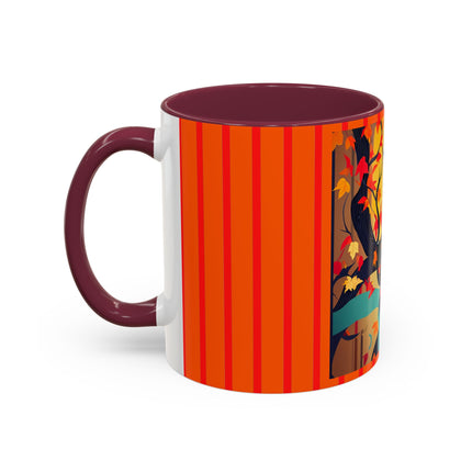 Black Cat in Kimono Colorful Mugs, 11oz