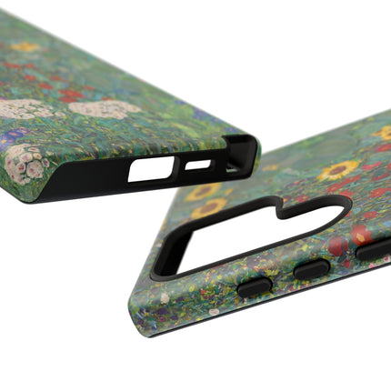 Farm Garden with Sunflowers by Gustav Klimt Phone Cases