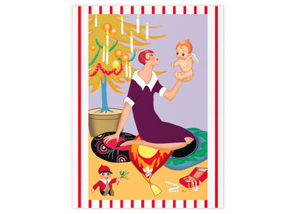 Art Deco Christmas Ceramic Tile