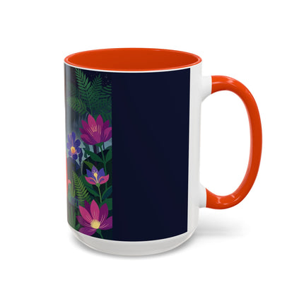 Moonlight Waltz Among The Blossoms Colorful Mugs – Art Deco Floral Enchantment