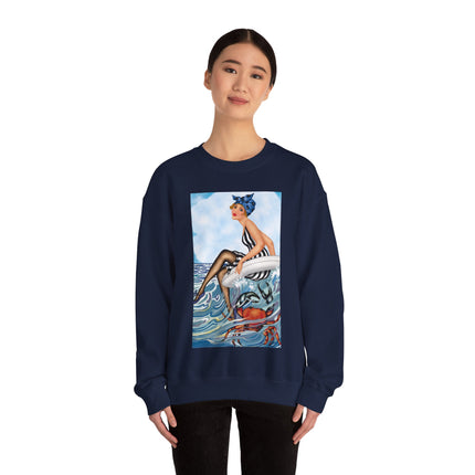 Playful Waves and Fashion Follies Heavy Blend™ Crewneck Sweatshirt
