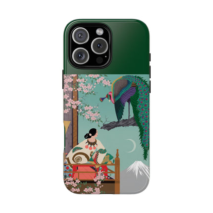 Peacock Garden Phone Case – Japanese Elegance & Timeless Beauty