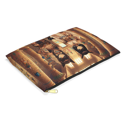 The Egyptian Priestess Cats Flat Pouch – Temple Guardians & Ancient Grace