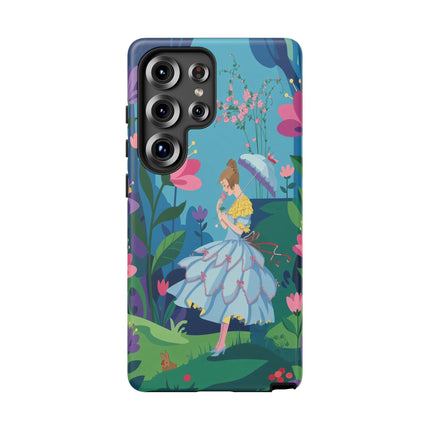 🌸☂️ A Stroll Through The Enchanted Forest Phone Case – Art Deco Floral Fantasy