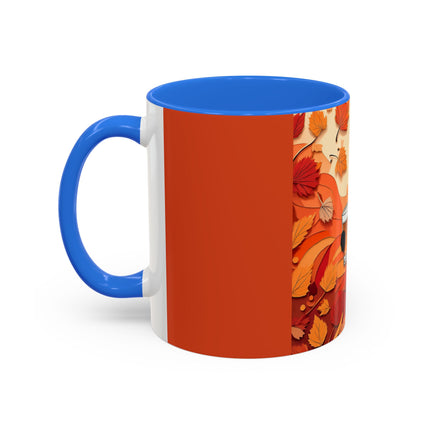 Siamese Cat at an Autumn Harvest Fair Colorful Mugs (11oz, 15oz)