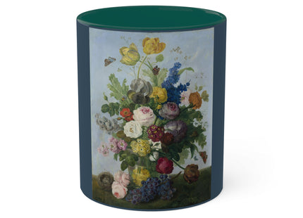 Bouquet of Flowers and a Nest by Sebastian Wegmayr Colorful Mugs, 11oz