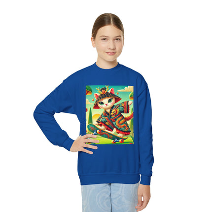 Dragon Dance on Wheels Youth Crewneck Sweatshirt – Energy, Style & Fearless Creativity