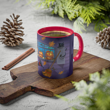 Whimsical Halloween Mischief Colorful Mugs, 11oz