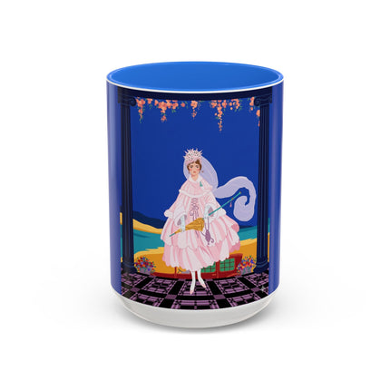 The Moonlit Promenade Colorful Mug (11oz, 15oz) – Blush Elegance, Coastal Romance & Art Deco Style