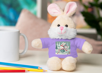 Candy Cane Timekeeper Bunny Stuffed Animals with Tee