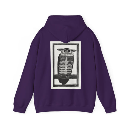 Horned Owl by Samuel Jessurun de Mesquita Heavy Blend™ Hooded Sweatshirt