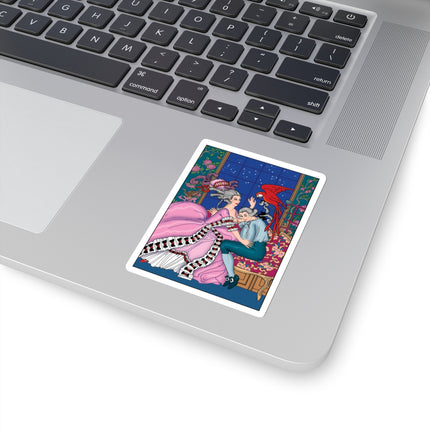 The Jealous Parrot by George Barbier Kiss-Cut Stickers (4 Sizes)