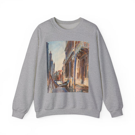 Gondola Moorings on the Grand Canal by John Singer Sargent Heavy Blend™ Crewneck Sweatshirt