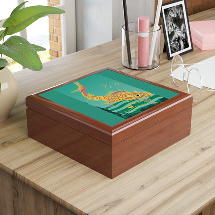 Golden Serenity Jewelry Box