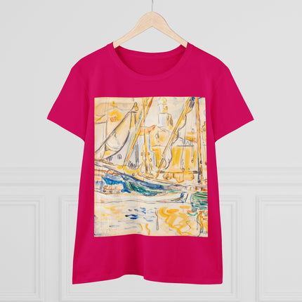Saint-Tropez by Paul Signac Women's Midweight Cotton Tee