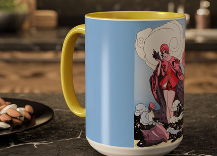 Goddess of the Swirling Sea Colorful Mugs (11oz, 15oz)