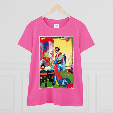 A Timeless Journey by Umberto Brunelleschi Women's Midweight Cotton Tee