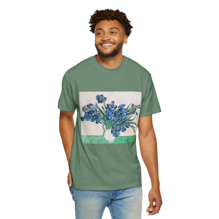 Irises by Vincent Van Gogh Unisex Garment-Dyed T-shirt