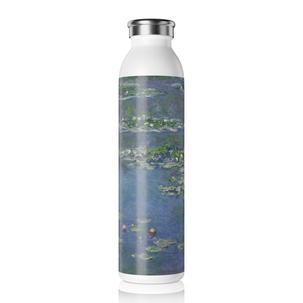 Water Lilies by Claude Monet Slim Water Bottle