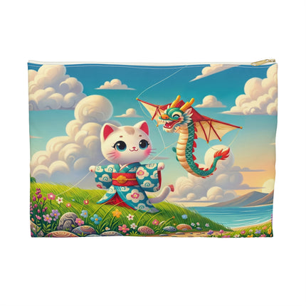 Geisha Kitten and the Dragon Kite Accessory Pouch – Joyful Flight & Dragon Spirit