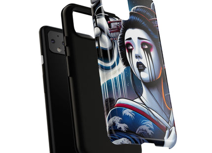 Geisha’s Black Ink Tears Phone Cases