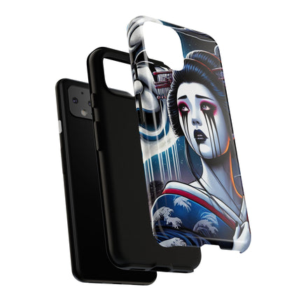 Geisha’s Black Ink Tears Phone Cases