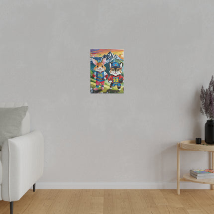 Animal Athletes Matte Canvas, Stretched, 0.75"