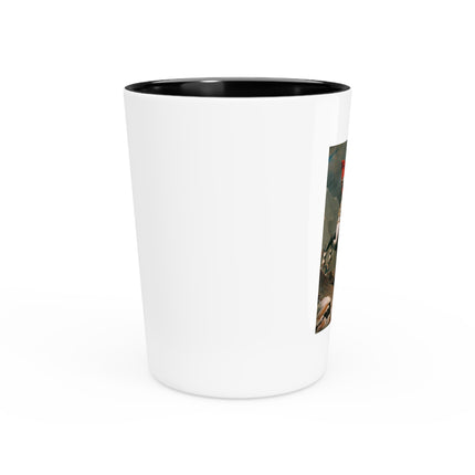 Napoleon Crossing the Alps by Jacques-Louis David Ceramic Shot Glass
