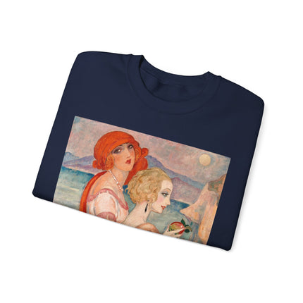 Sur la Route d'Anacapri by Gerda Wegener Heavy Blend™ Crewneck Sweatshirt