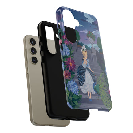 🦚🌸 The Peacock Garden Terrace Phone Case – Art Deco Floral Elegance