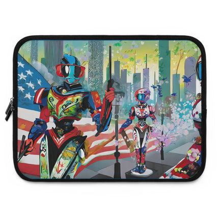 High Fashion Cyberpunk CIA Robots Laptop Sleeve