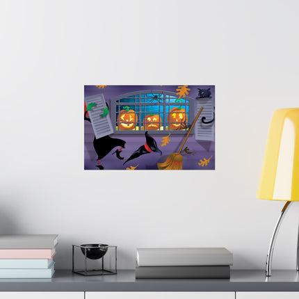 Whimsical Halloween Mischief Matte Horizontal Posters