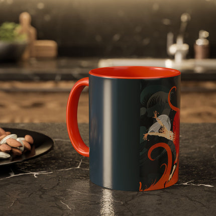 Flame of the Tempest Colorful Mugs – Fiery Storm & Dramatic Elegance
