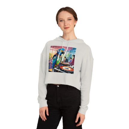 Parrot DJ Women’s Cropped Hooded Sweatshirt