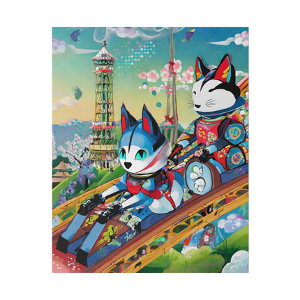 Kitsune Carnival Matte Canvas, Stretched, 0.75"