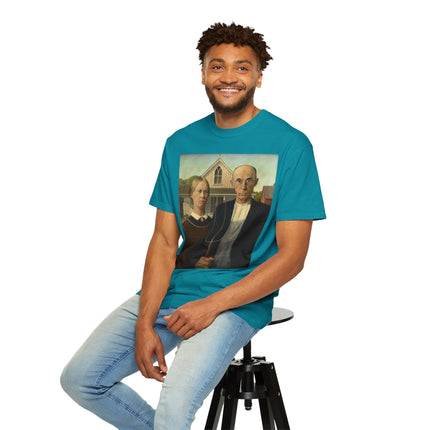 American Gothic by Grant Wood Unisex Garment-Dyed T-shirt