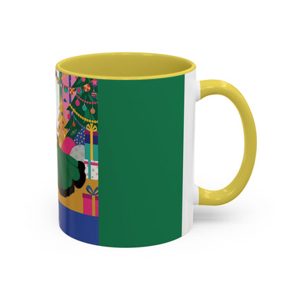 🎄🎁 The Emerald Christmas Belle Colorful Mug – Colorful Holiday Fashion Fantasy