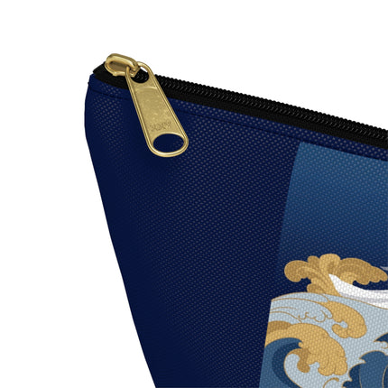 Wave Enchantress Cosmetic Bag – Oceanic Grace & Golden Tides