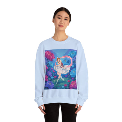 🦋🌸 The Butterfly Garden Ballet Crewneck Sweatshirt – Art Deco Floral Whimsy
