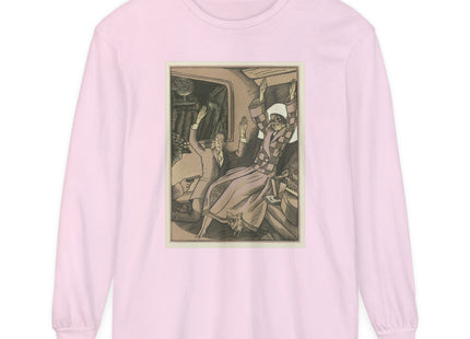 L’Attentat by Fernand Siméon Garment-dyed Long Sleeve T-Shirt