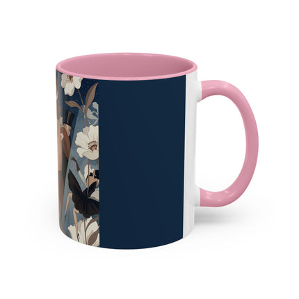 🌸✨ The Midnight Magnolia Masquerade Colorful Mug – Art Deco Nocturne